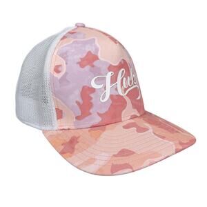 Huk Fishing Pink Purple Camo Mesh Back Trucker Hat OSFM Adjustable Cap NEW